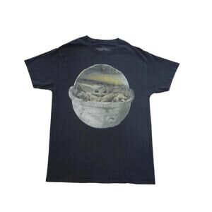 Baby Yoda Graphic T-Shirt - Black‎